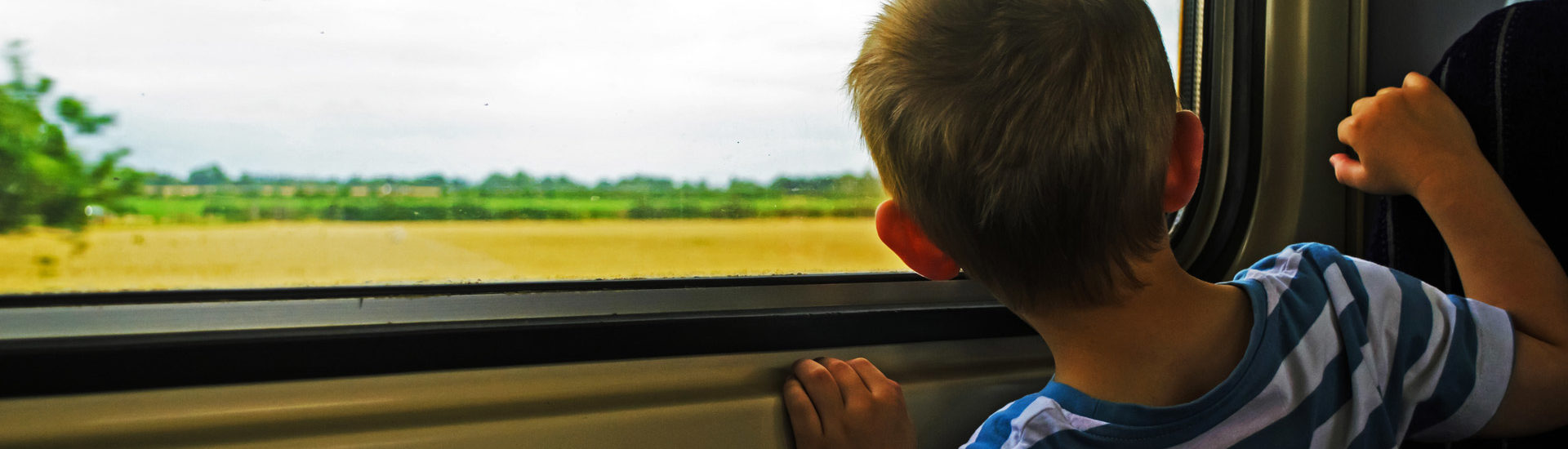 young child on a truck